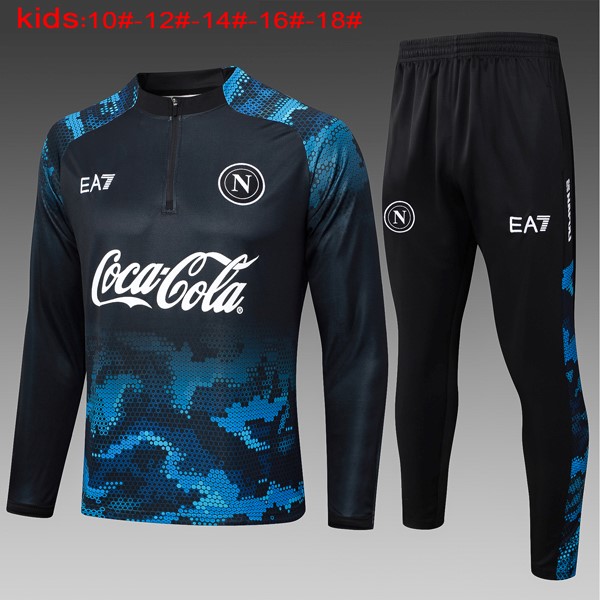 Ninos Sudadera De Training Napoli 2024-2025 Azul